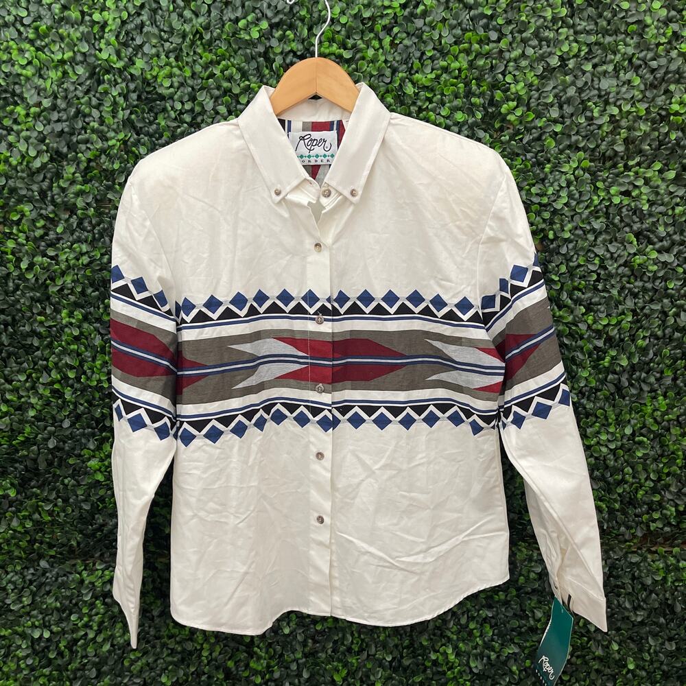 NWT Roper Border, Made in the USA, Western Blouse, Women’s Size M